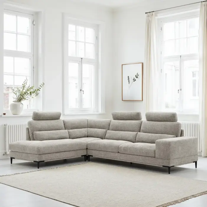 KF.8292 A0403720 L ZENOUT Beige Corner Sofa