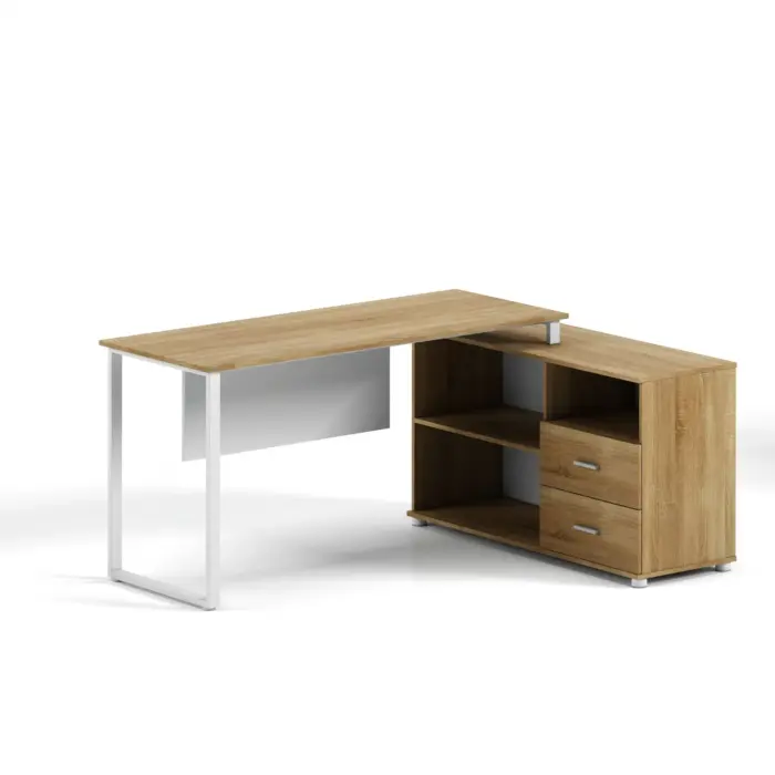OZ-3837 SONOMA+WHT (1) SOCRAN Office Desk