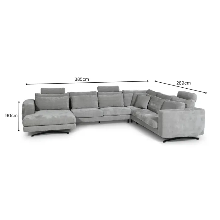 TATIANACornerSofa-dimensions TATIANA Corner Sofa