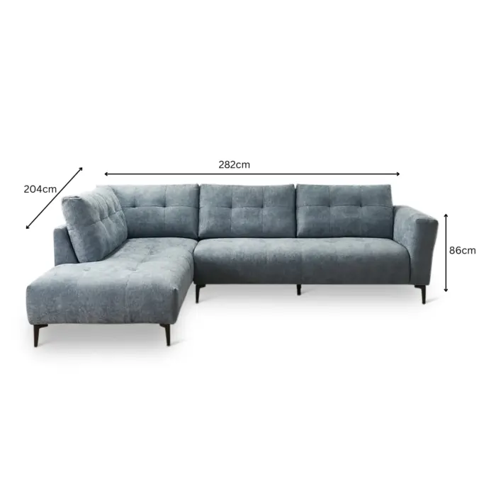 VELURACornerSofa-dimensions VELURA Corner Sofa
