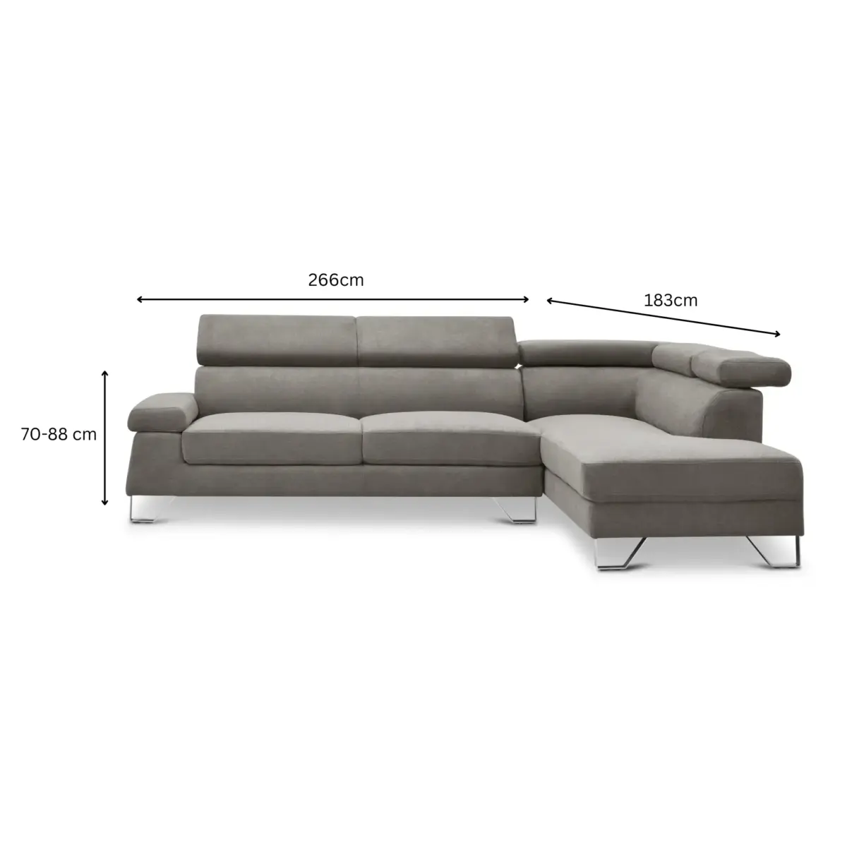 VOGARZCornerSofa-dimensions VOGARZ Corner Sofa