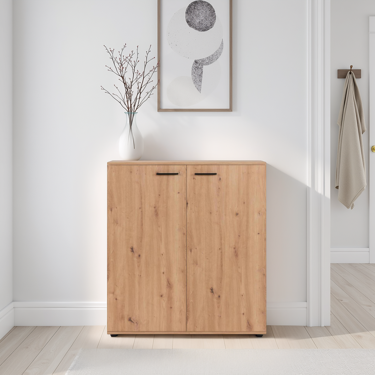 Satos Shoe Cabinet Oak Satos Shoe Cabinet Oak