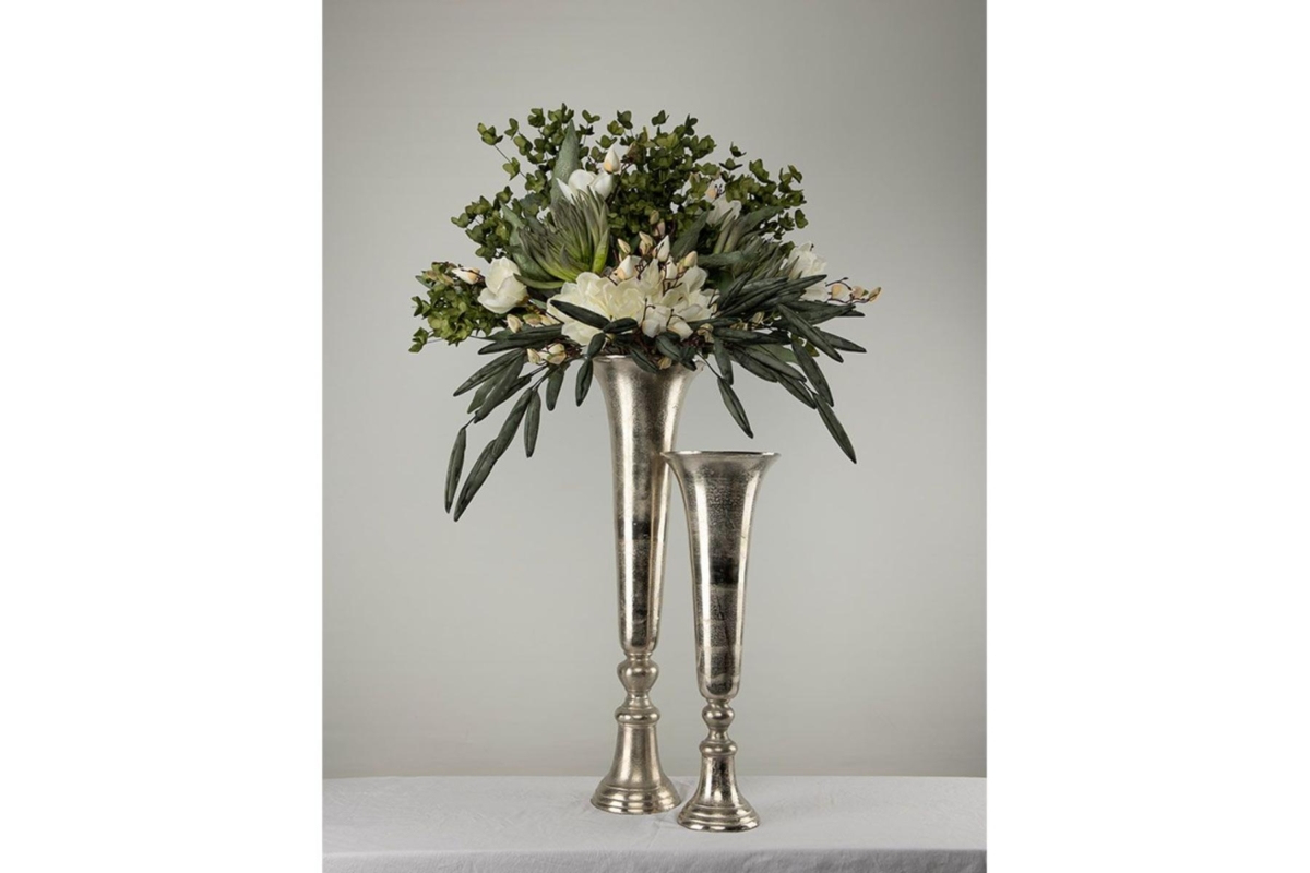 Flores Vase Alumin Silver