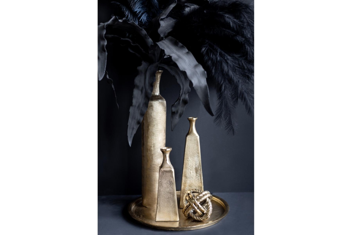 Fles Vase Aluminium Gold