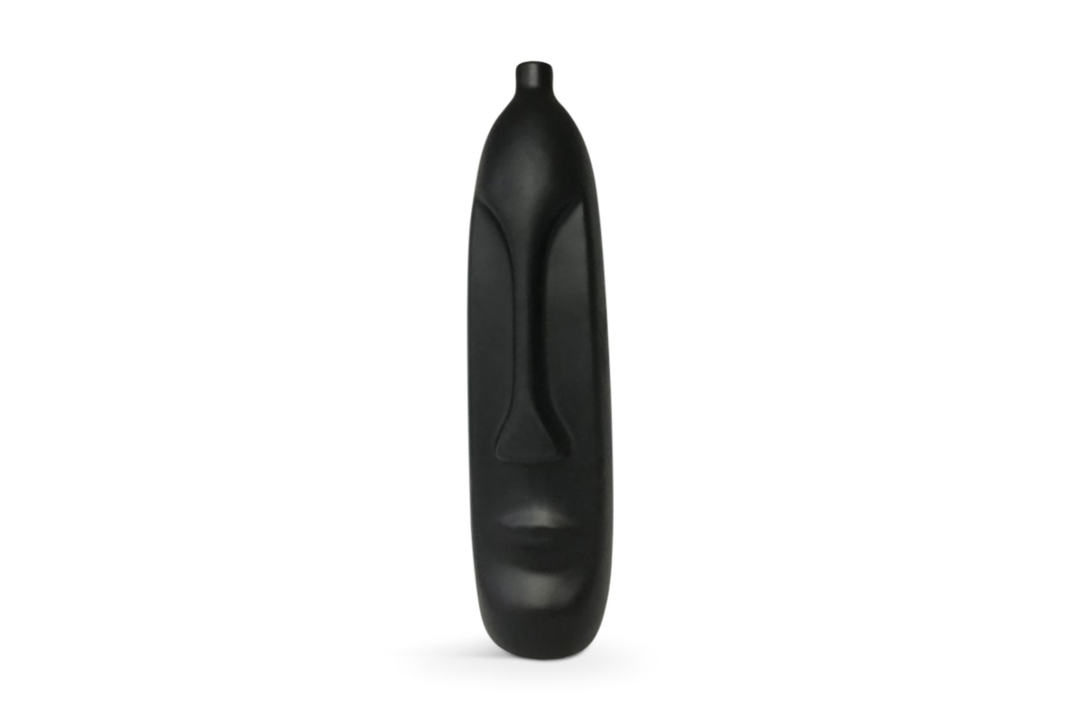 Barik Vase Polyr Black