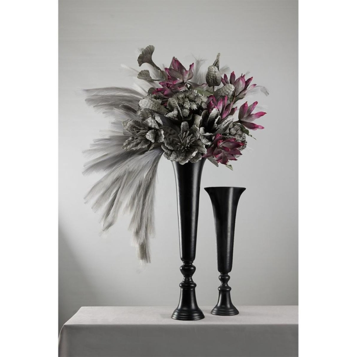 Flores Vase Aluminium Black