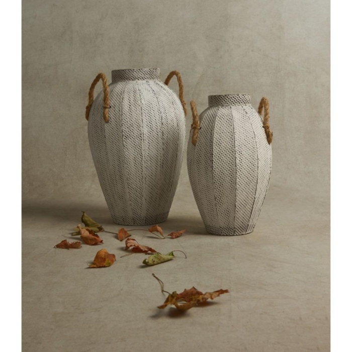 Cupi Vase Metal White Cupi Vase Metal White