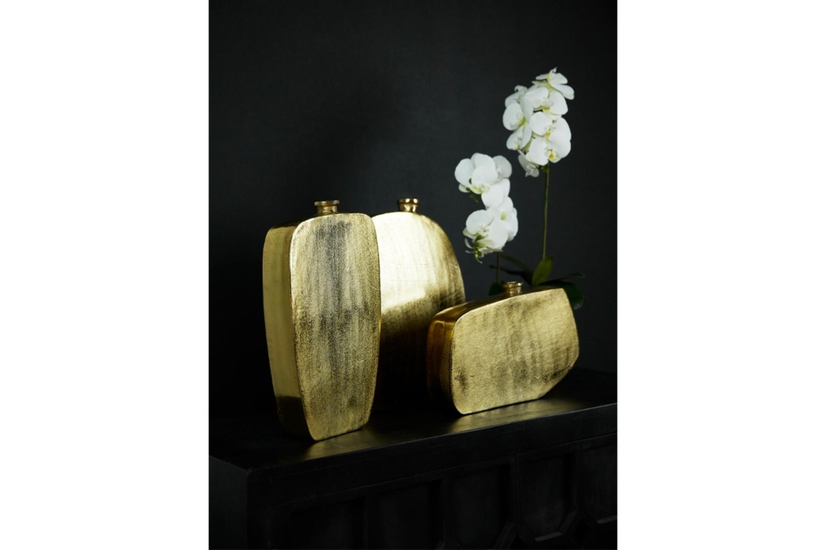 DOTO VASE LUMINM SLV GOLD DOTO VASE LUMINM SLV GOLD