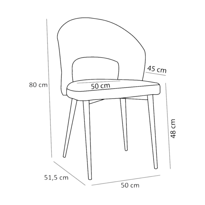KIMONO Dining Chair Grey Fb