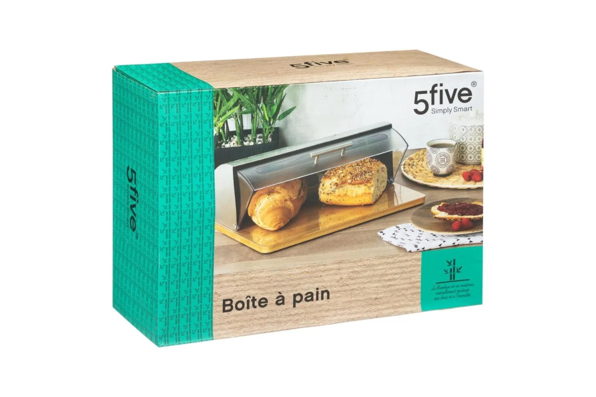 Bread Box Inox Bamboo