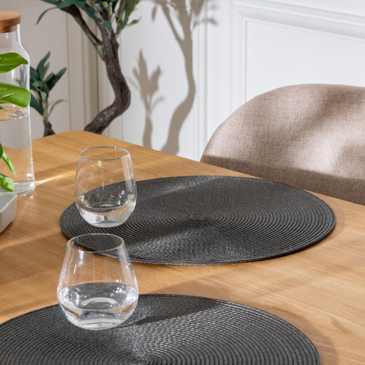 Placemat Braided Grey