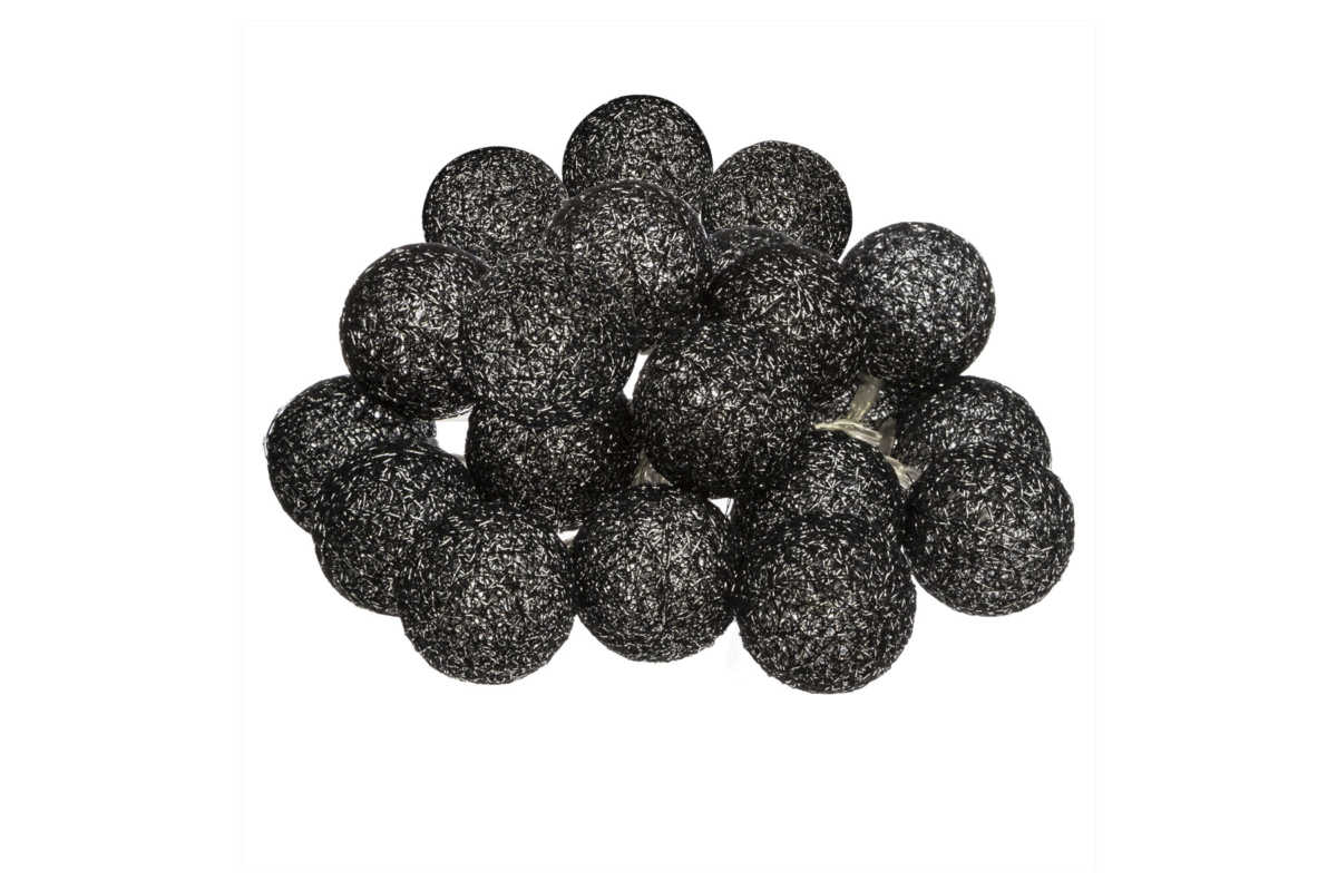BLK Gltr LED String