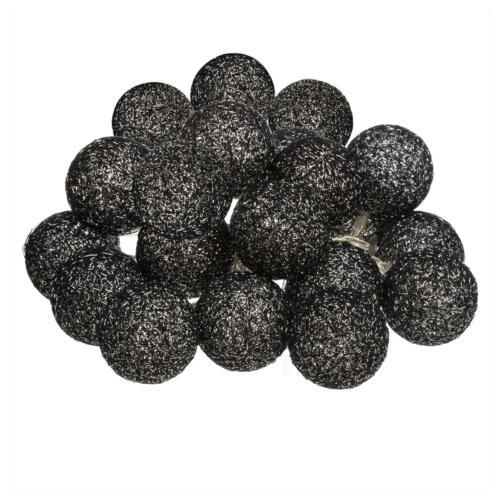 BLK Gltr LED String
