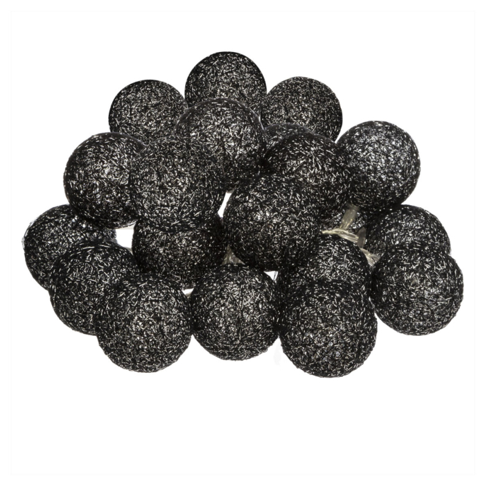 BLK Gltr LED String
