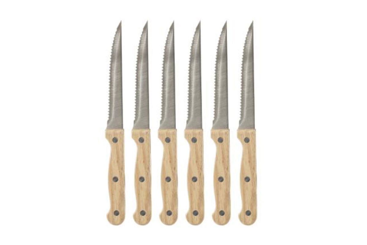 Wooden Steak Knives X6