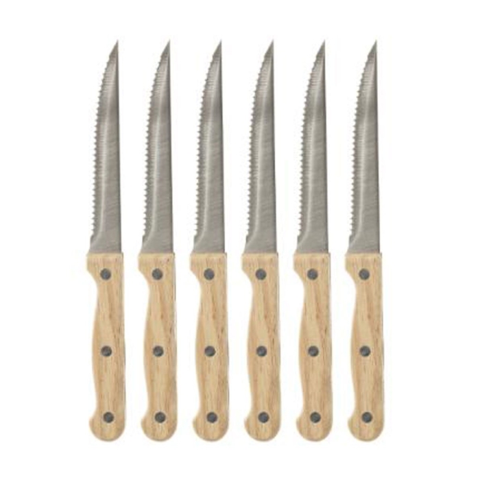Wooden Steak Knives X6