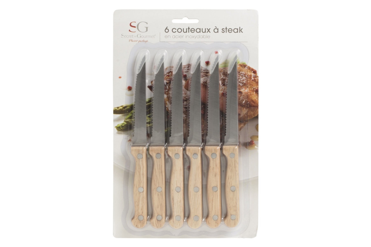 Wooden Steak Knives X6