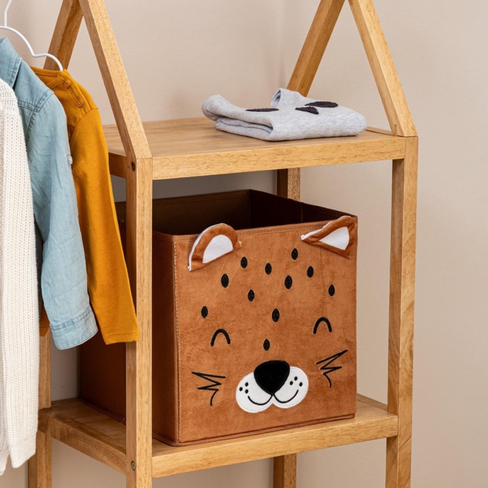Leopard Velvet Storage