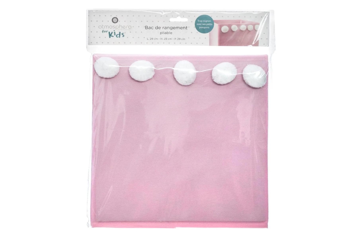 Pink Pom Storage Box