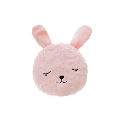 Rabbit Fur Cushion Pink
