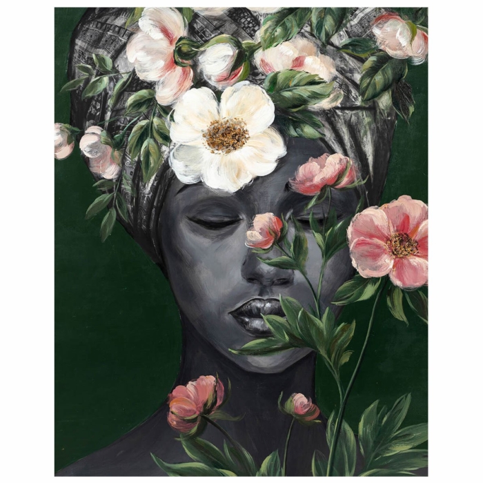 Thinking Black Lady Portrait