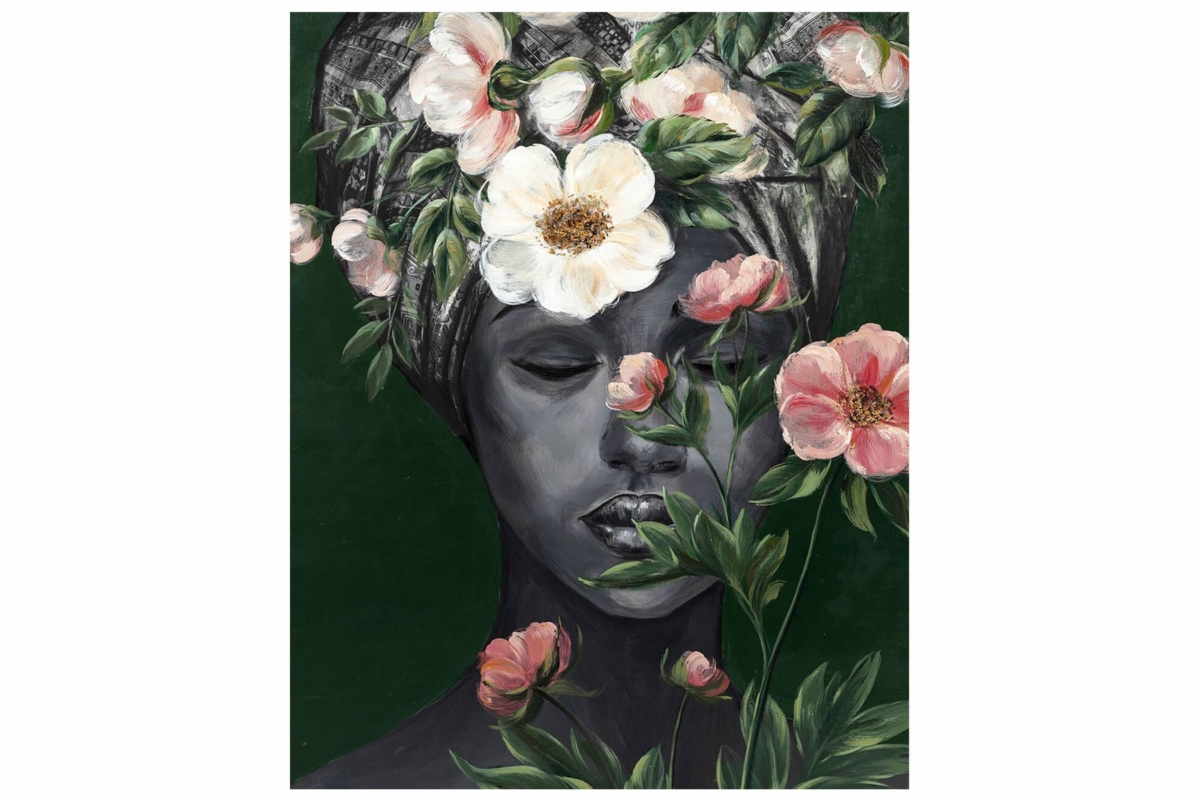 Thinking Black Lady Portrait