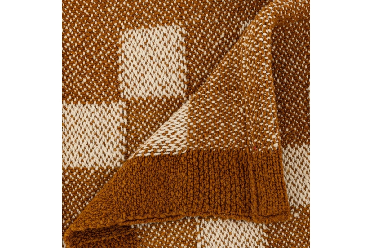 Checked Knit Throw
