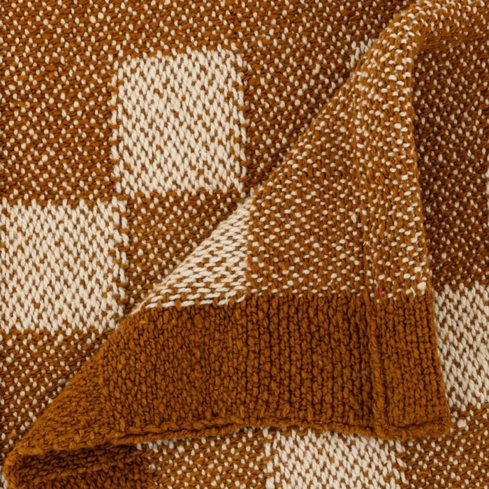 Checked Knit Throw