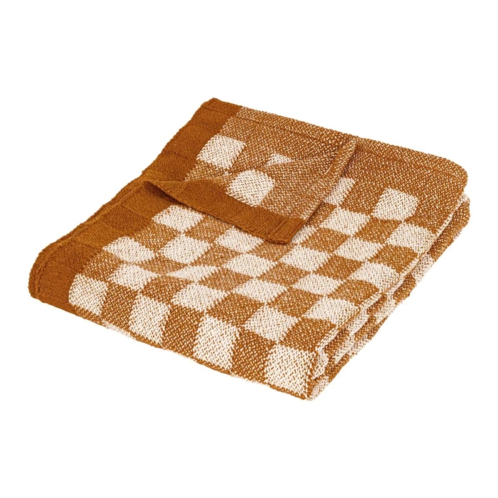 Checked Knit Throw