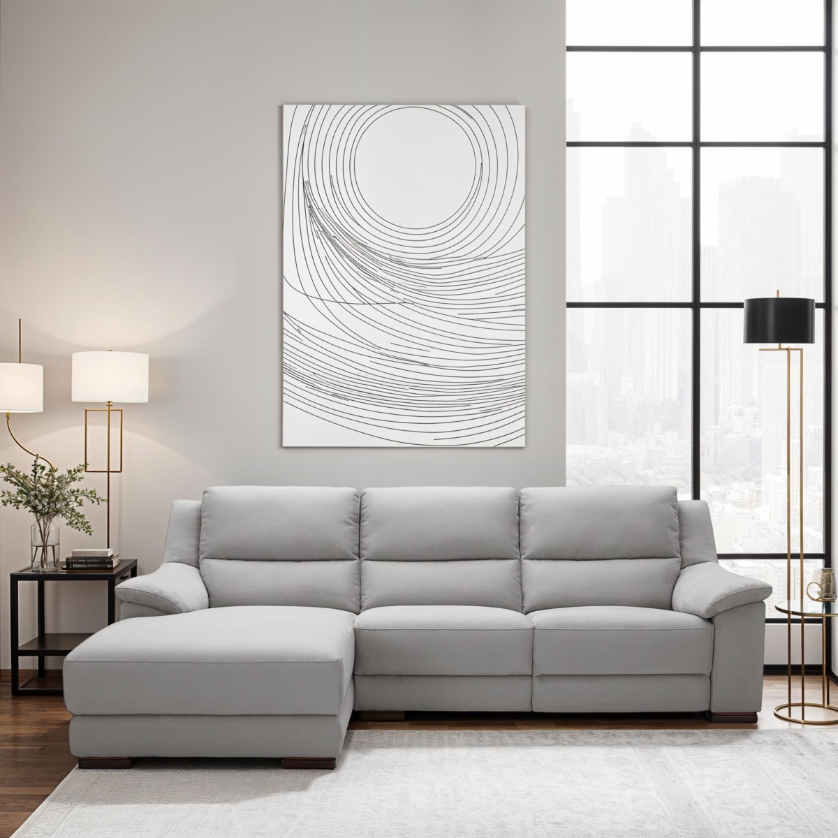 ZENISH Corner Recliner Sofa