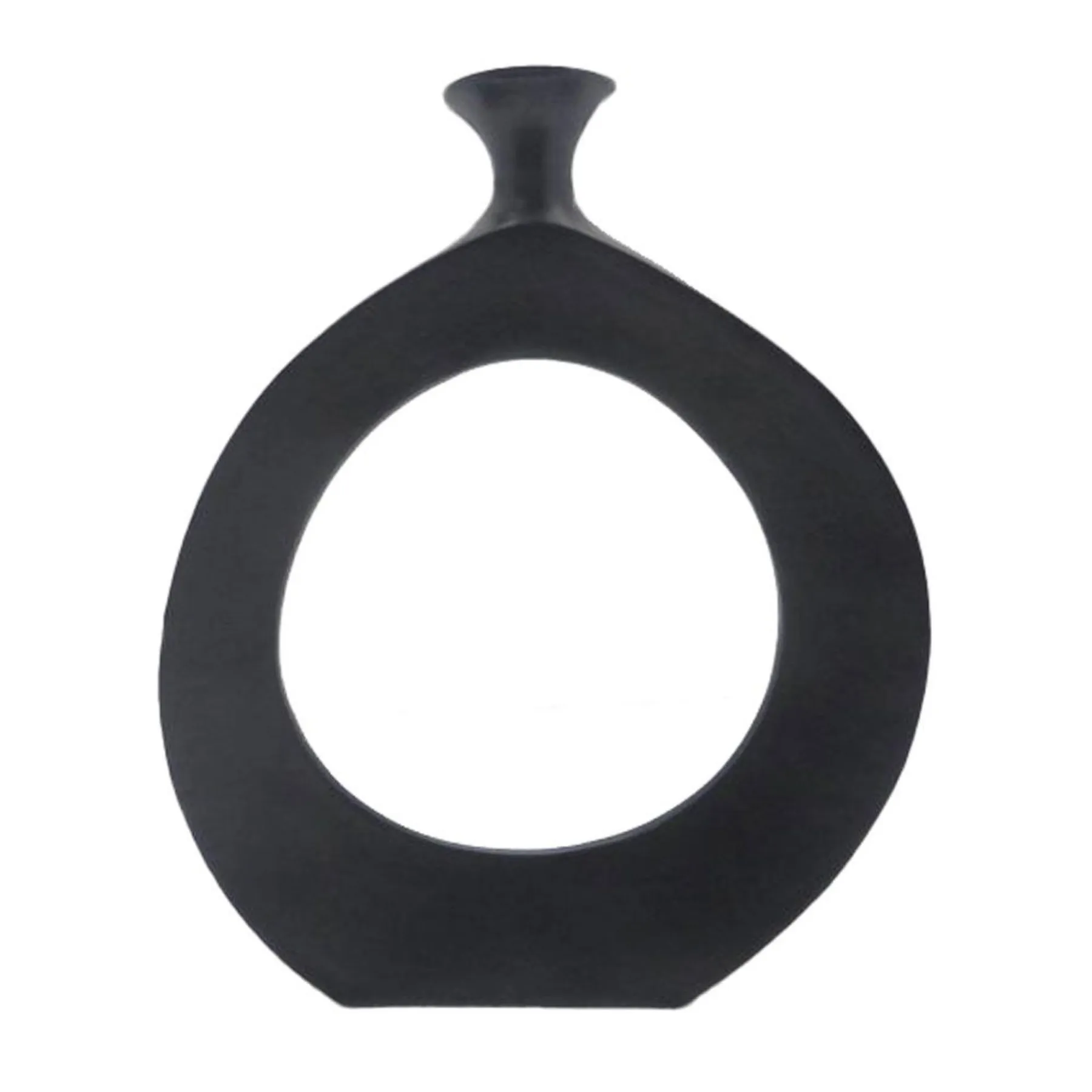 Four Day Abstract Vase Black