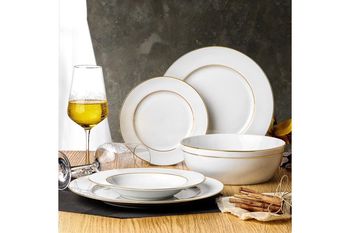 Xm Platter Gold Rim