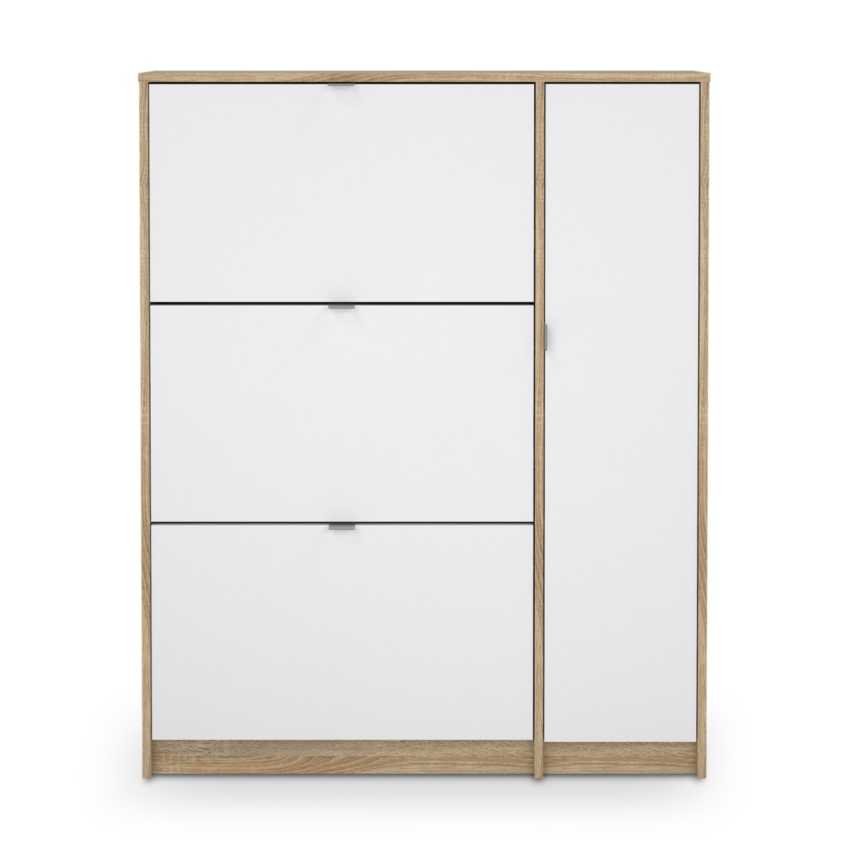 SHOES Oak And White Footwear Storage 123cm