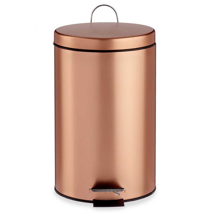 COPPER METAL 12L PEDAL BIN