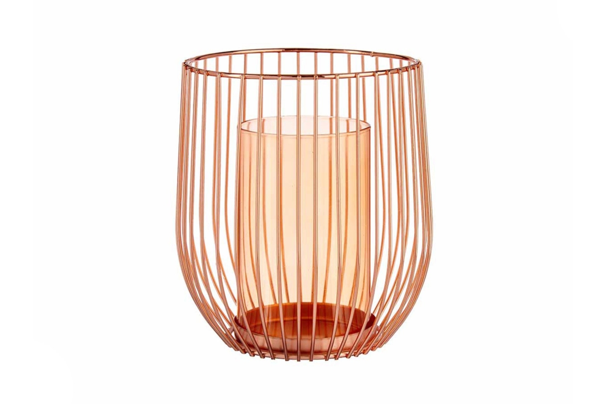 Glass Candle Base Copper Metal Glass Candle Base Copper Metal