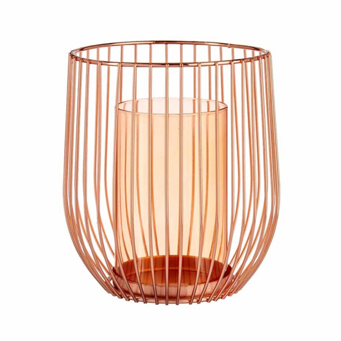 Glass Candle Base Copper Metal Glass Candle Base Copper Metal