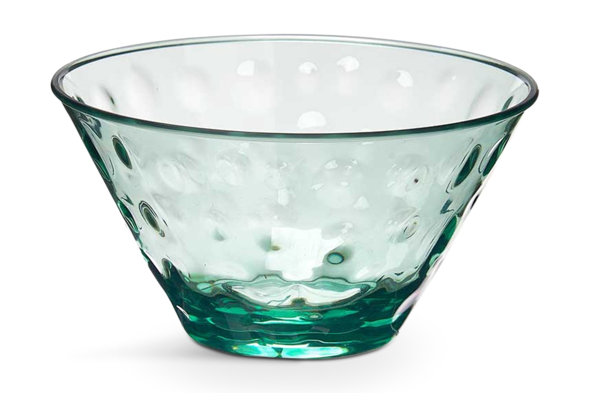 Green Plastic Bowl Dots