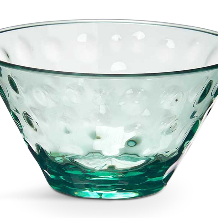 Green Plastic Bowl Dots