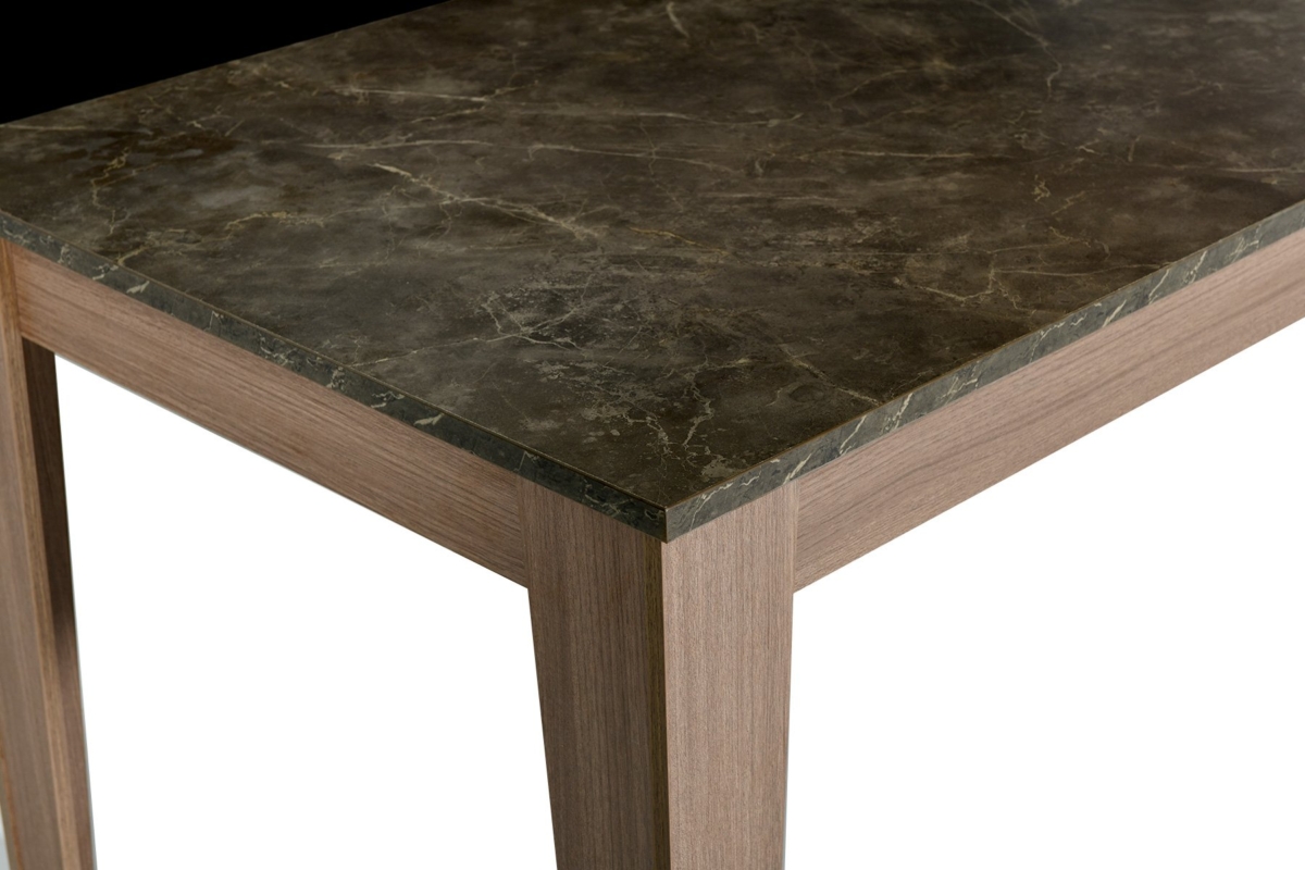 DINING TABLE Grey Stone+walnut