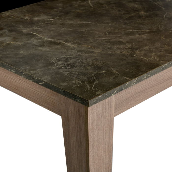 DINING TABLE Grey Stone+walnut