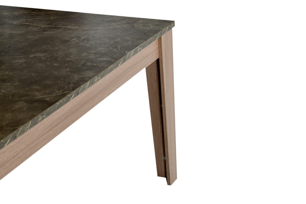 DINING TABLE Grey Stone+walnut
