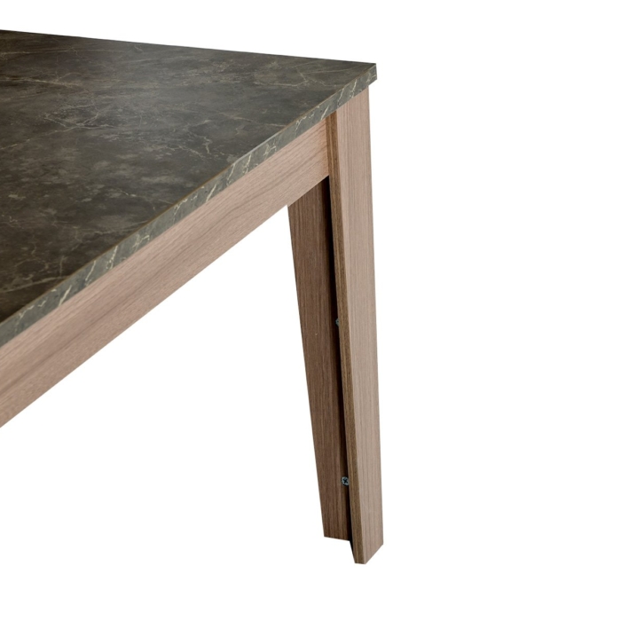 DINING TABLE Grey Stone+walnut