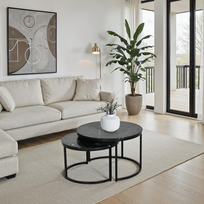 Black Marble Nesting Tables