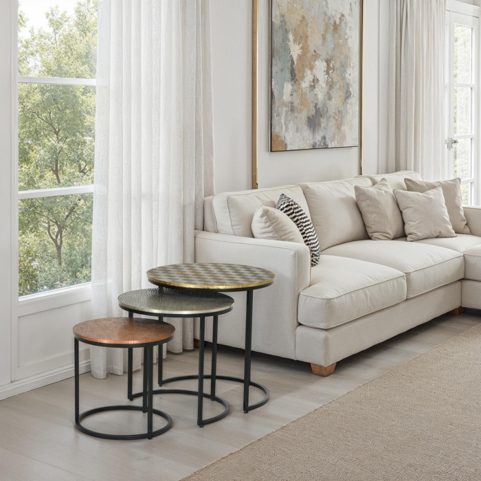 TRIDOT set of 3 Side Tables
