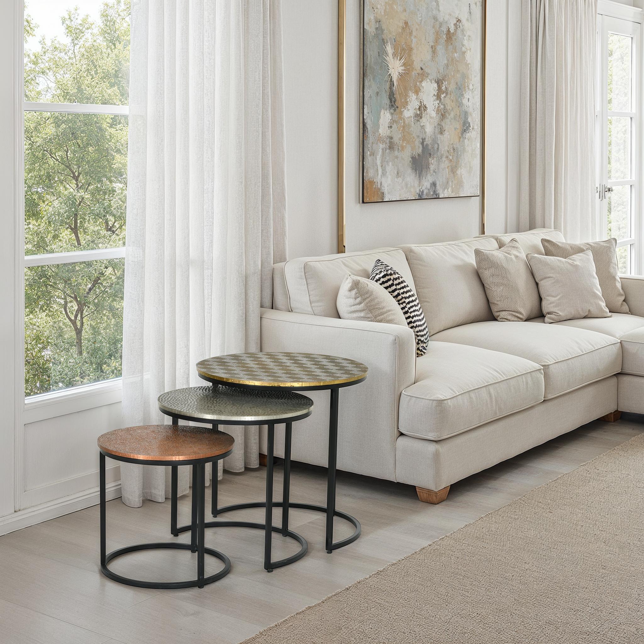 Four Day TRIDOT set of 3 Side Tables