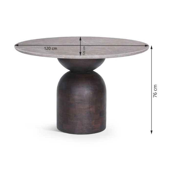 Dining Table Wood Marble