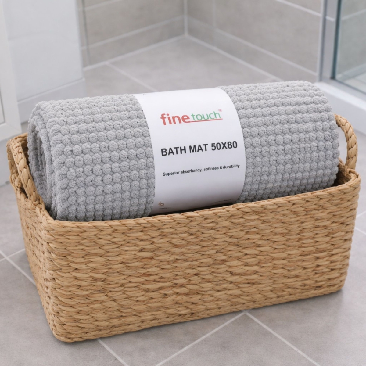 BATH MAT SILVER