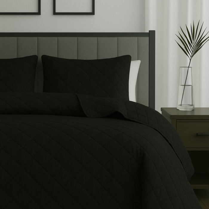 BEDSPREAD 180X240 BLACK