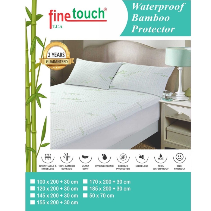 Waterproof Bamboo Mattress Protector<span> - </span>120 x 200 cm
