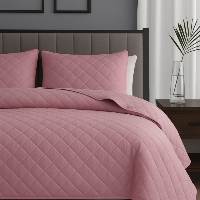 BEDSPREAD 260X240 PINK